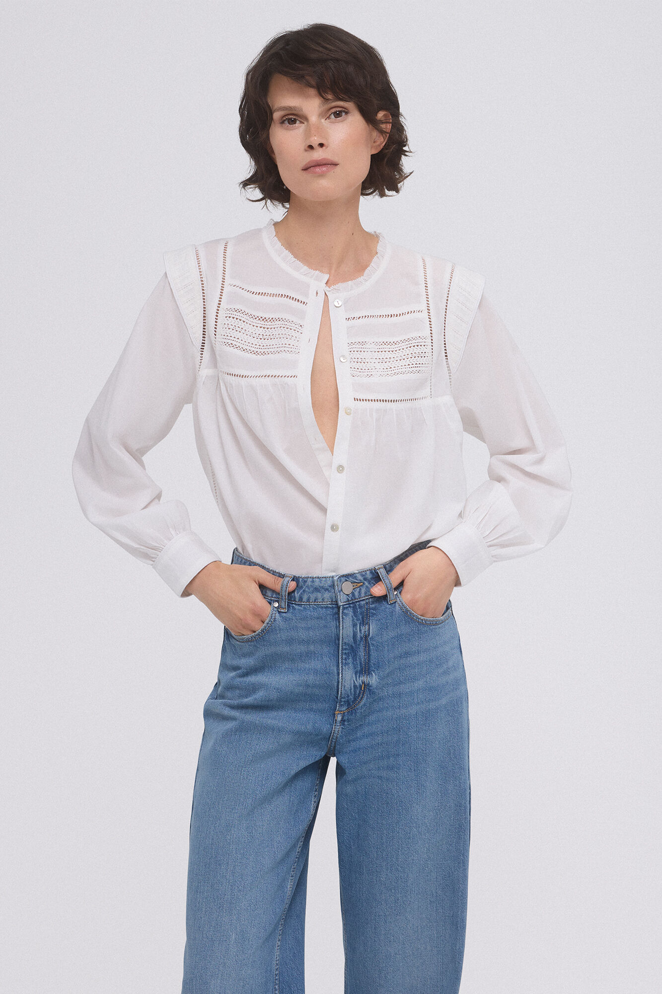 Pedro del Hierro Romantic blouse Ecru