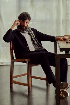 Pedro del Hierro Cotton blazer Blue