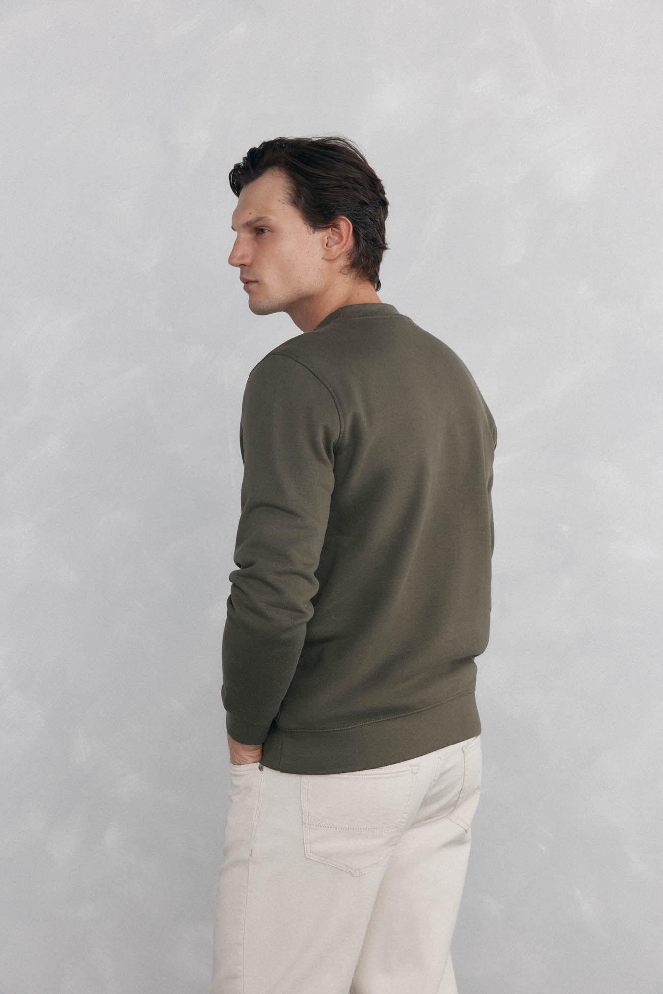 Pedro del Hierro Sweatshirt logo crew neck Green