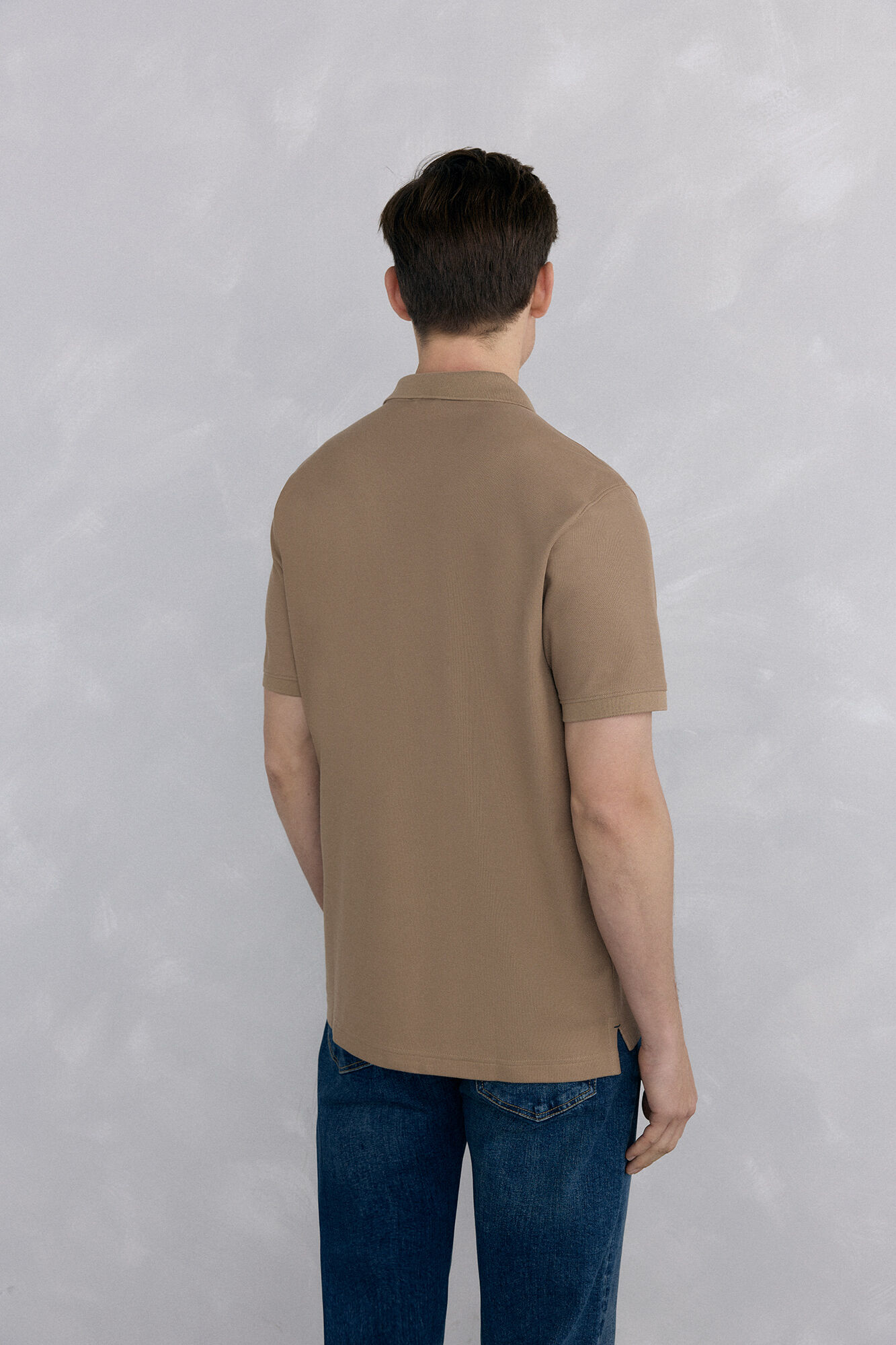 Pedro del Hierro Basic piqu&eacute; polo shirt Beige