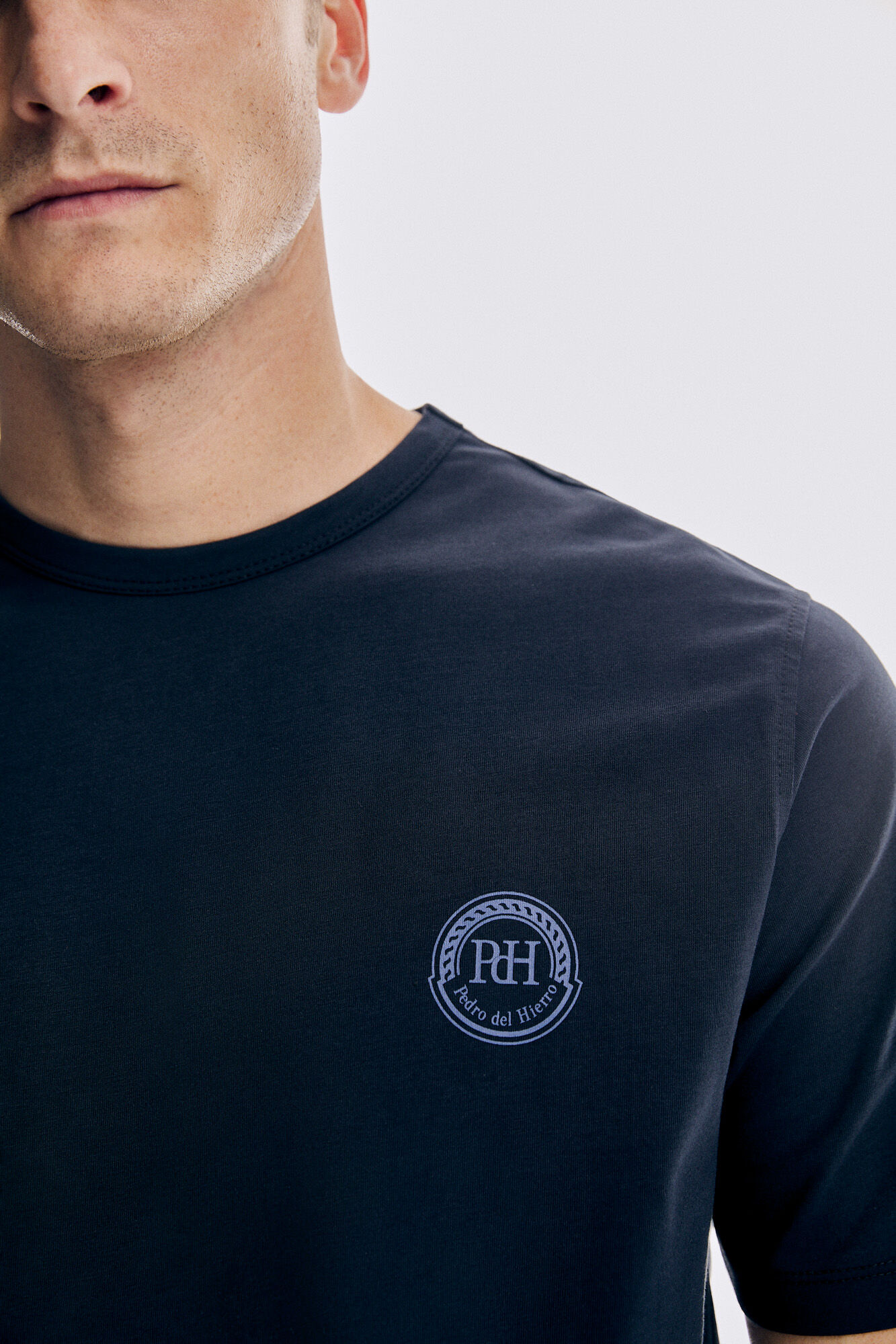 Pedro del Hierro Logo print T-shirt Blue