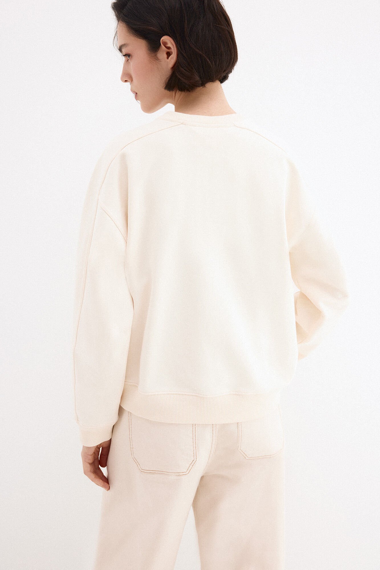 Pedro del Hierro Long sleeve sweatshirt Ecru