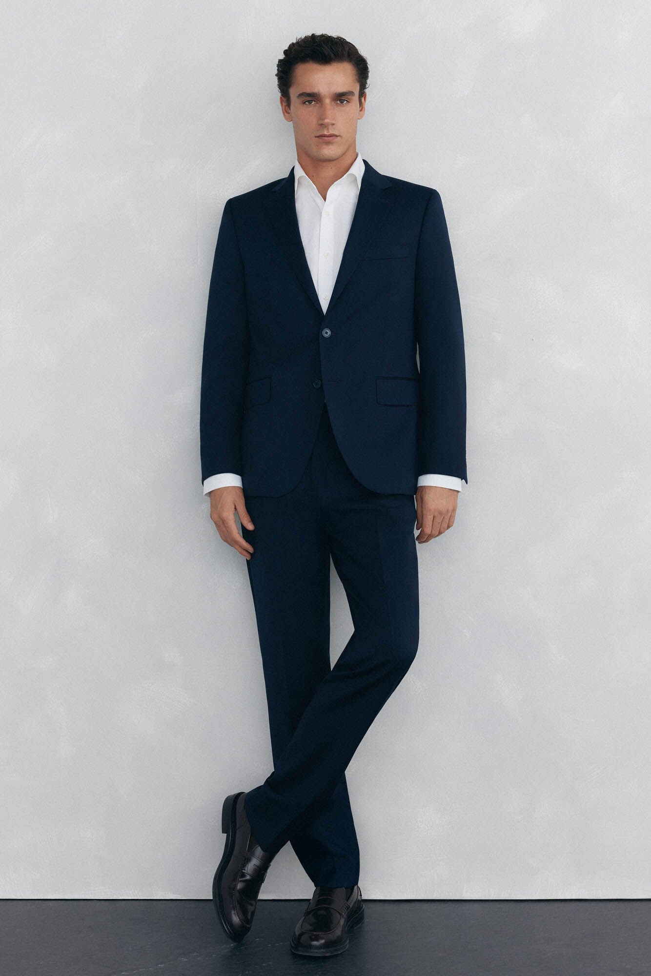 Pedro del Hierro Plain non iron + stain resistant dress shirt White