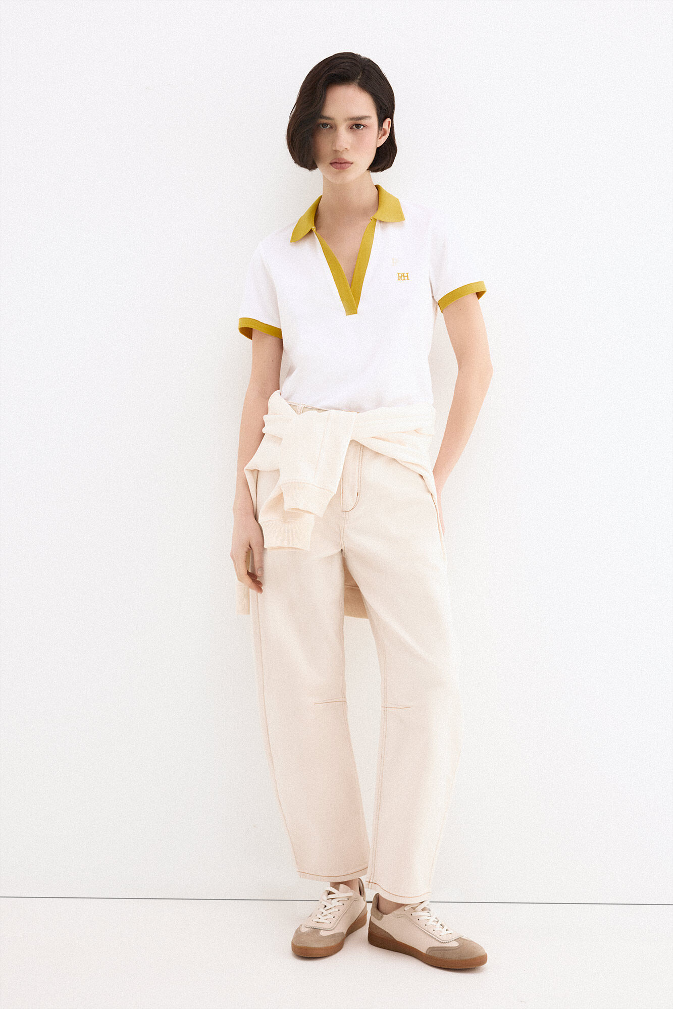 Pedro del Hierro Short sleeve contrast polo shirt