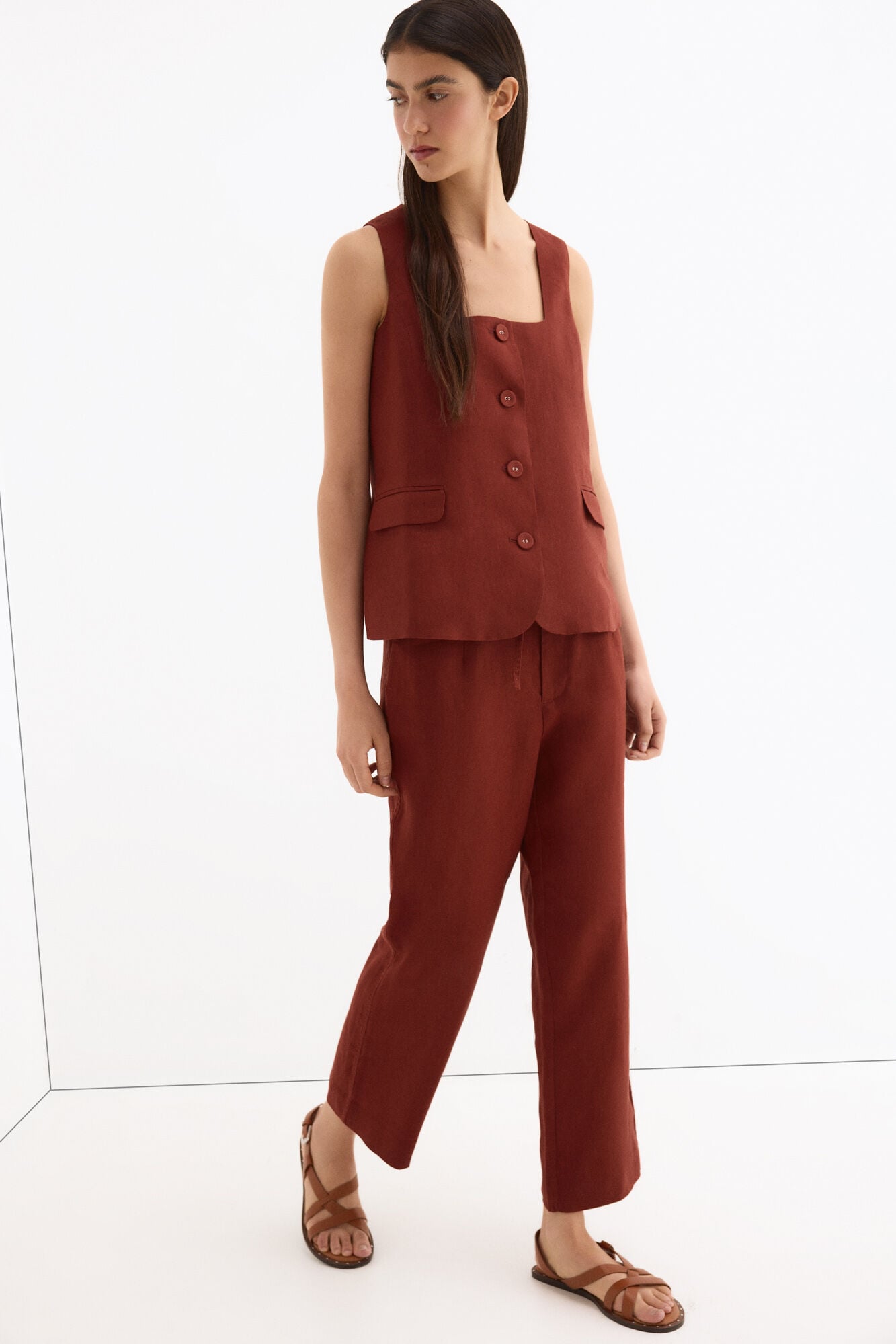Pedro del Hierro Classic straight trousers