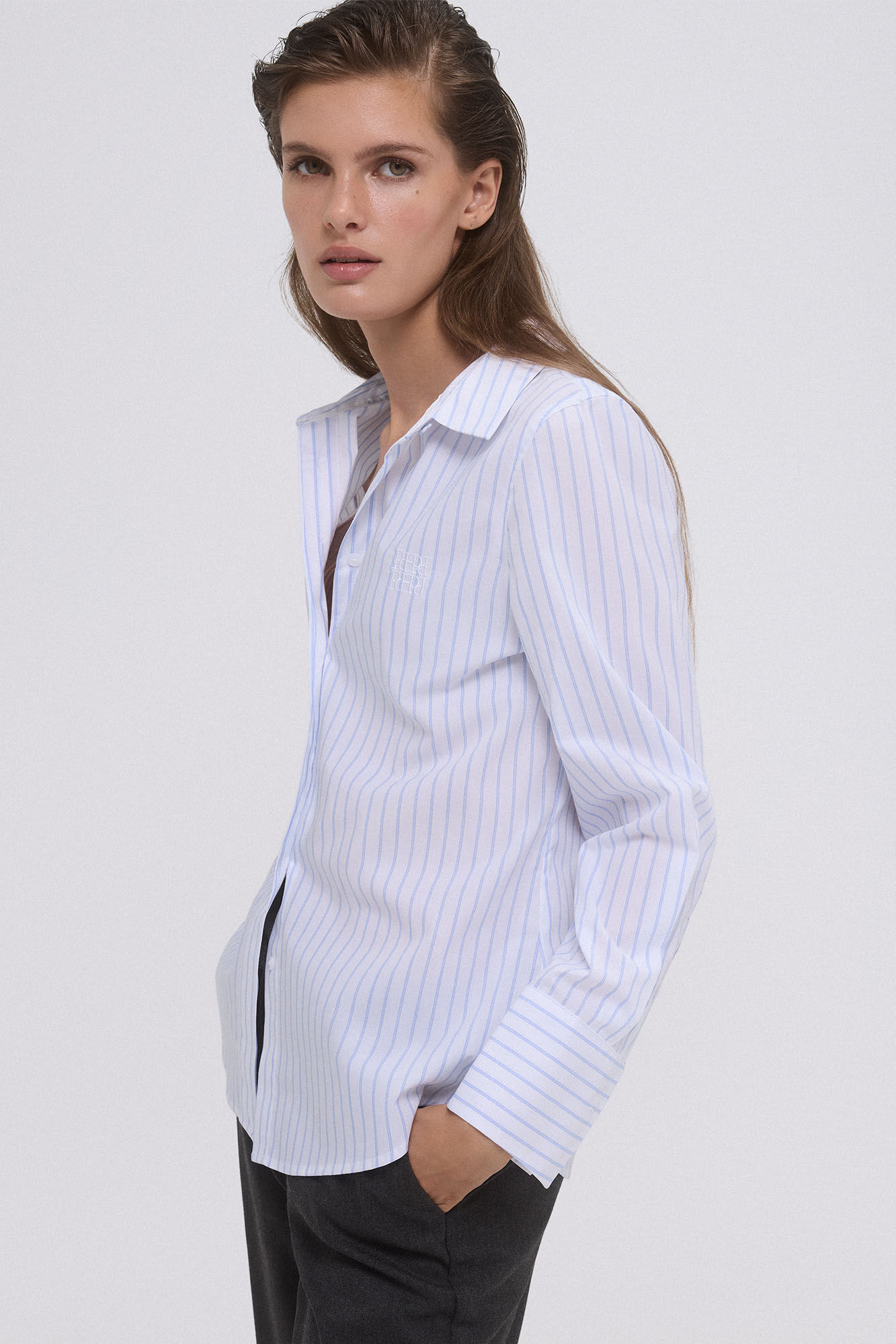 Pedro del Hierro Camisa b&aacute;sica de ferro f&aacute;cil Azul