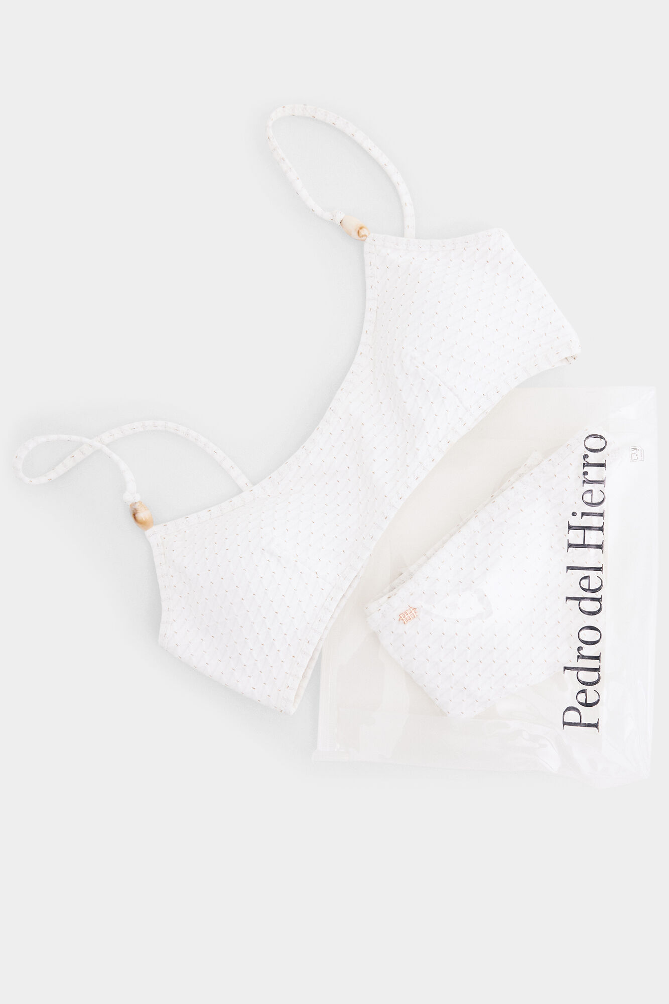 Pedro del Hierro Jacquard bead bikini White