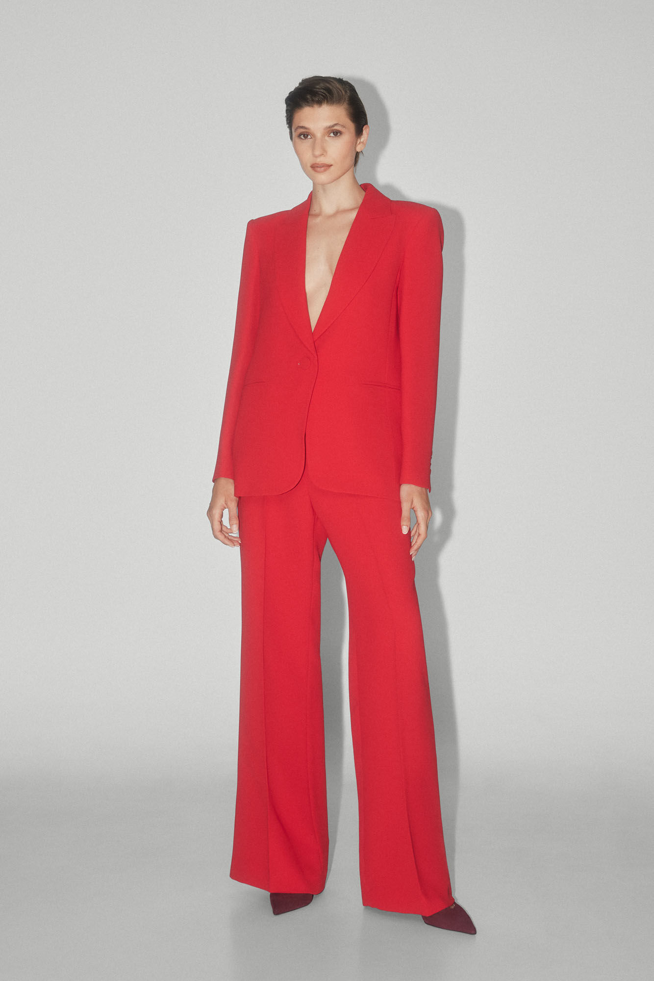 TFP by Tamara Falc&oacute; Blazer vermelho Vermelho