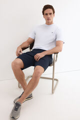 Pedro del Hierro Basic regular Bermuda shorts Blue