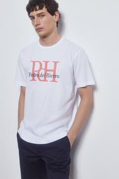Pedro del Hierro T-shirt logo estampado Branco