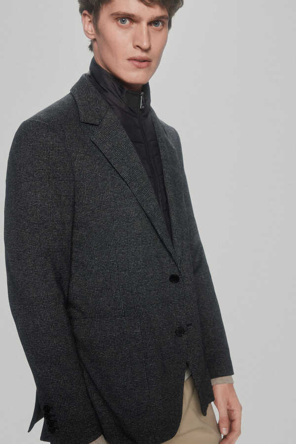 Pedro del Hierro Jersey-knit blazer with detachable elements Grey