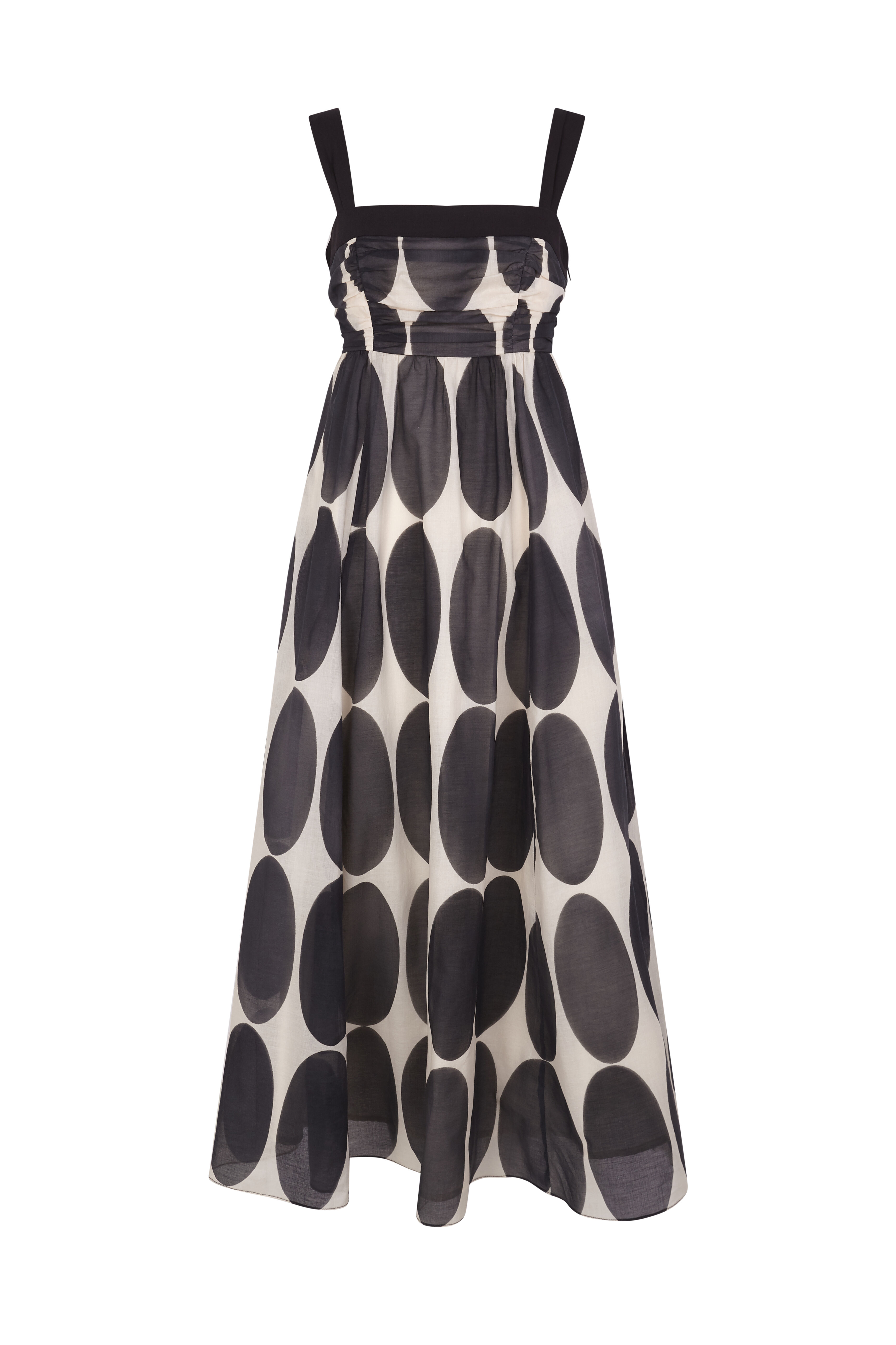 Pedro del Hierro Vestido com estampado contrastante Marfim