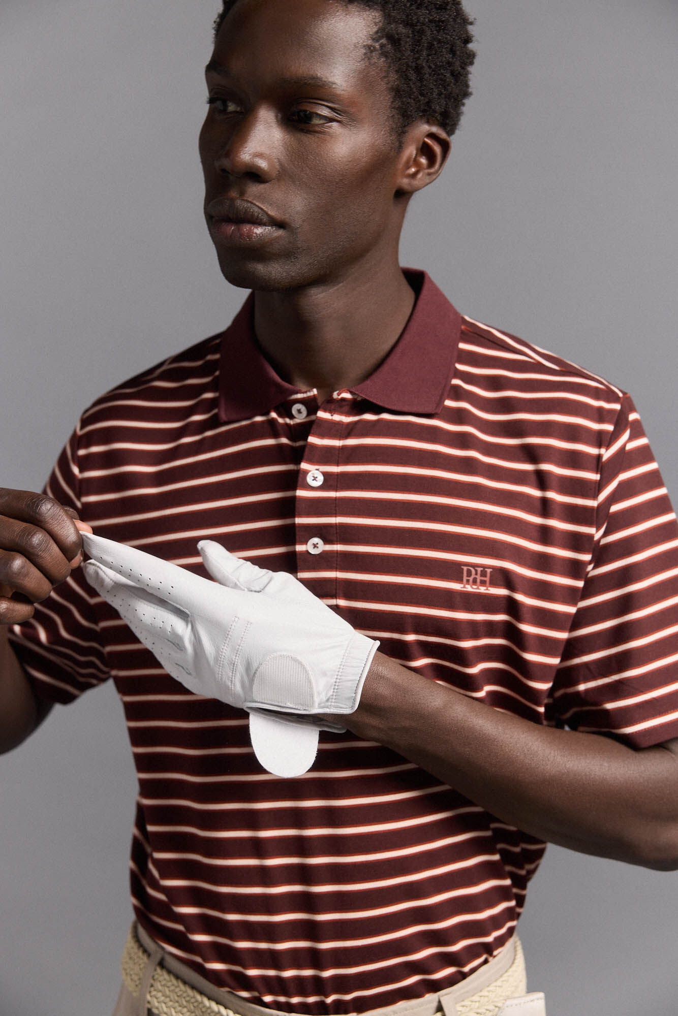 Pedro del Hierro Striped golf polo