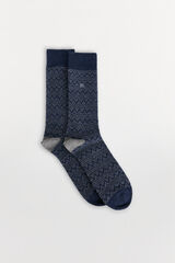 Pedro del Hierro wool socks with Greek motifs Blue