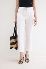Pedro del Hierro Classic straight trousers White