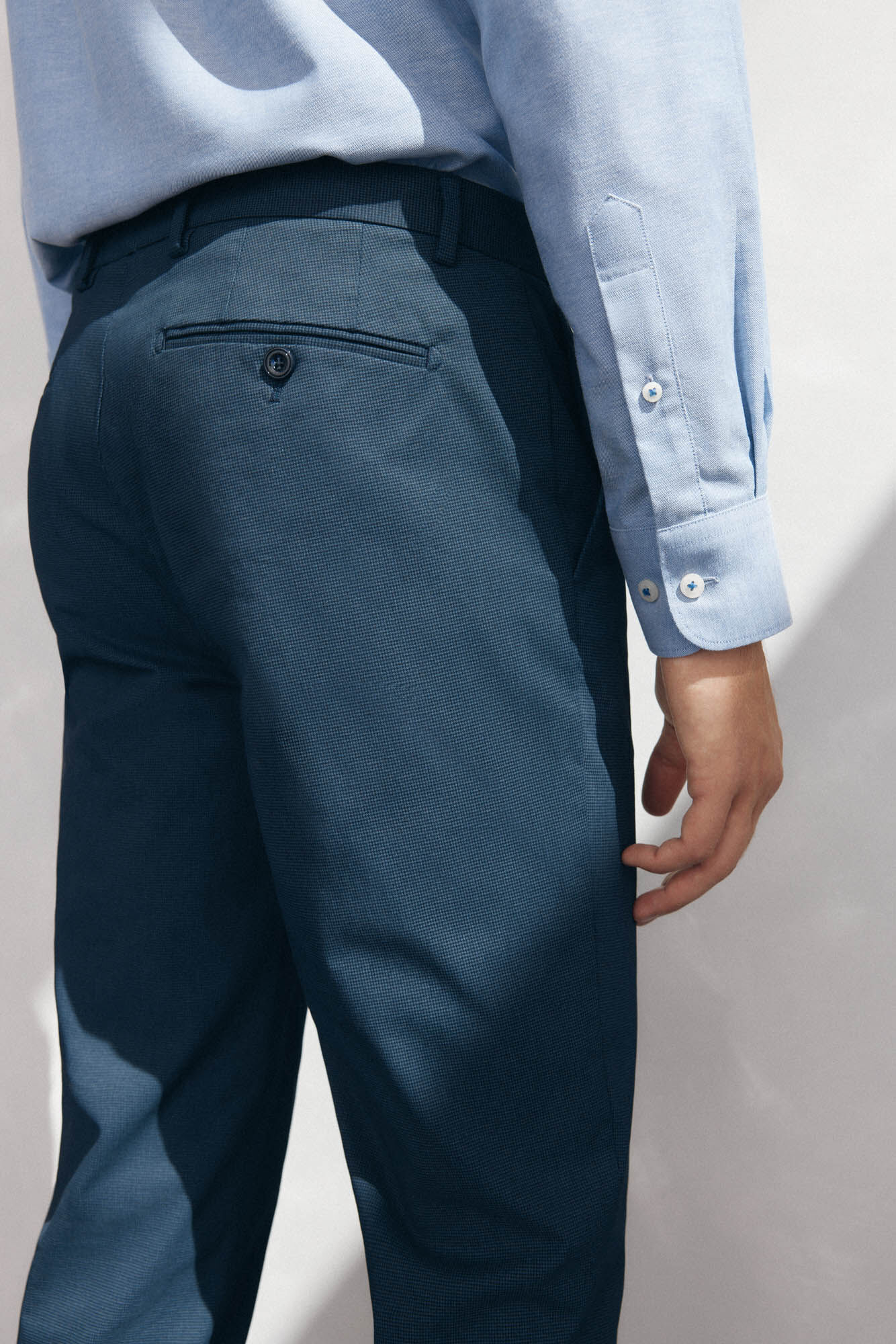 Pedro del Hierro Slim-fit print chinos pants Blue