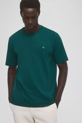 Pedro del Hierro Basic T-shirt with embroidered logo Green