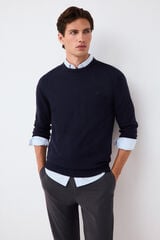 Pedro del Hierro Premium cotton silk cashmere knit jumper Blue