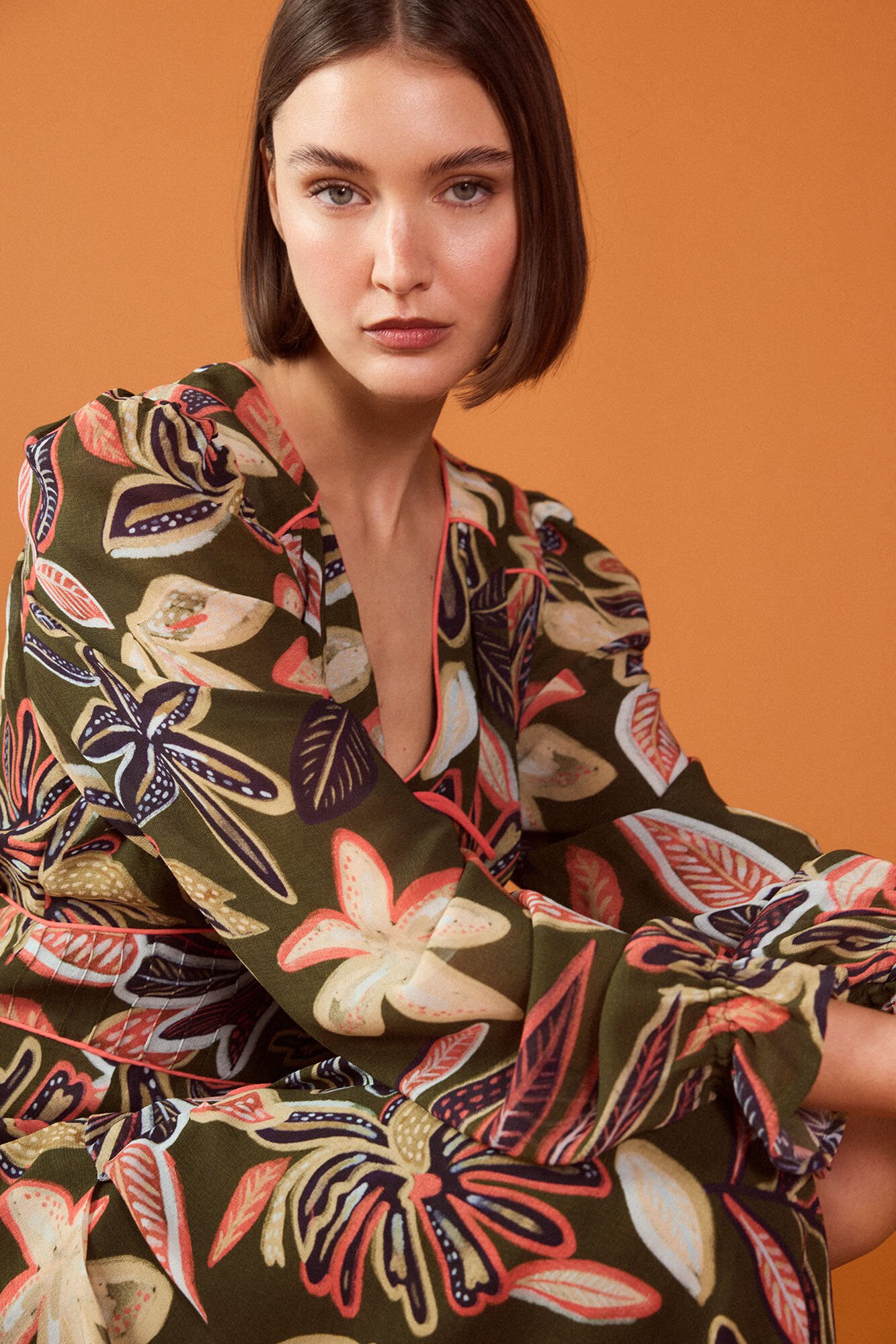 TFP by Tamara Falc&oacute; Border print dress Purple