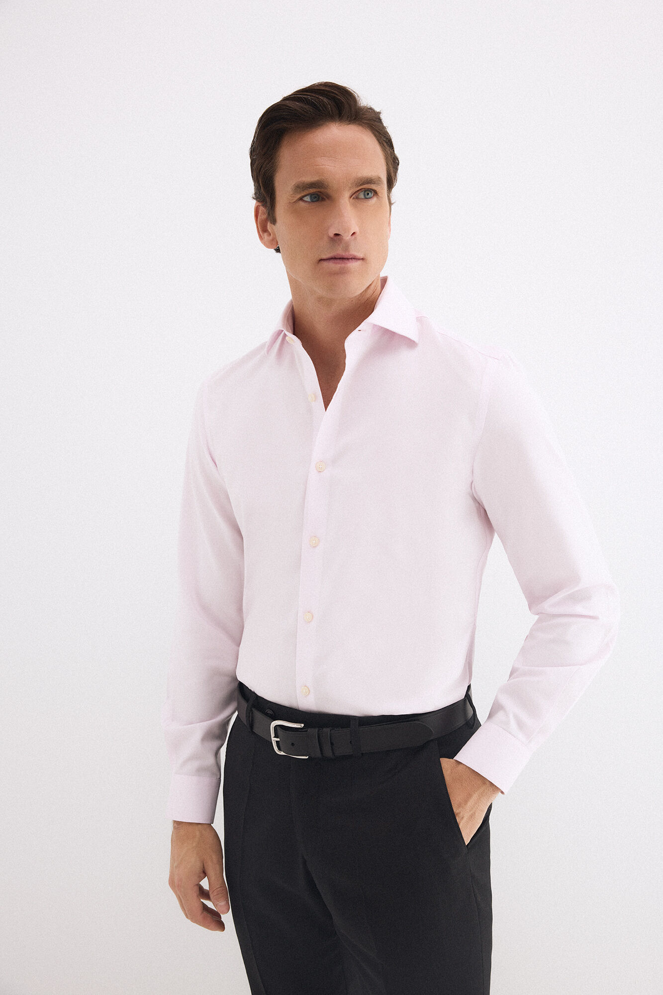Pedro del Hierro Plain non-iron stain-resistant dress shirt