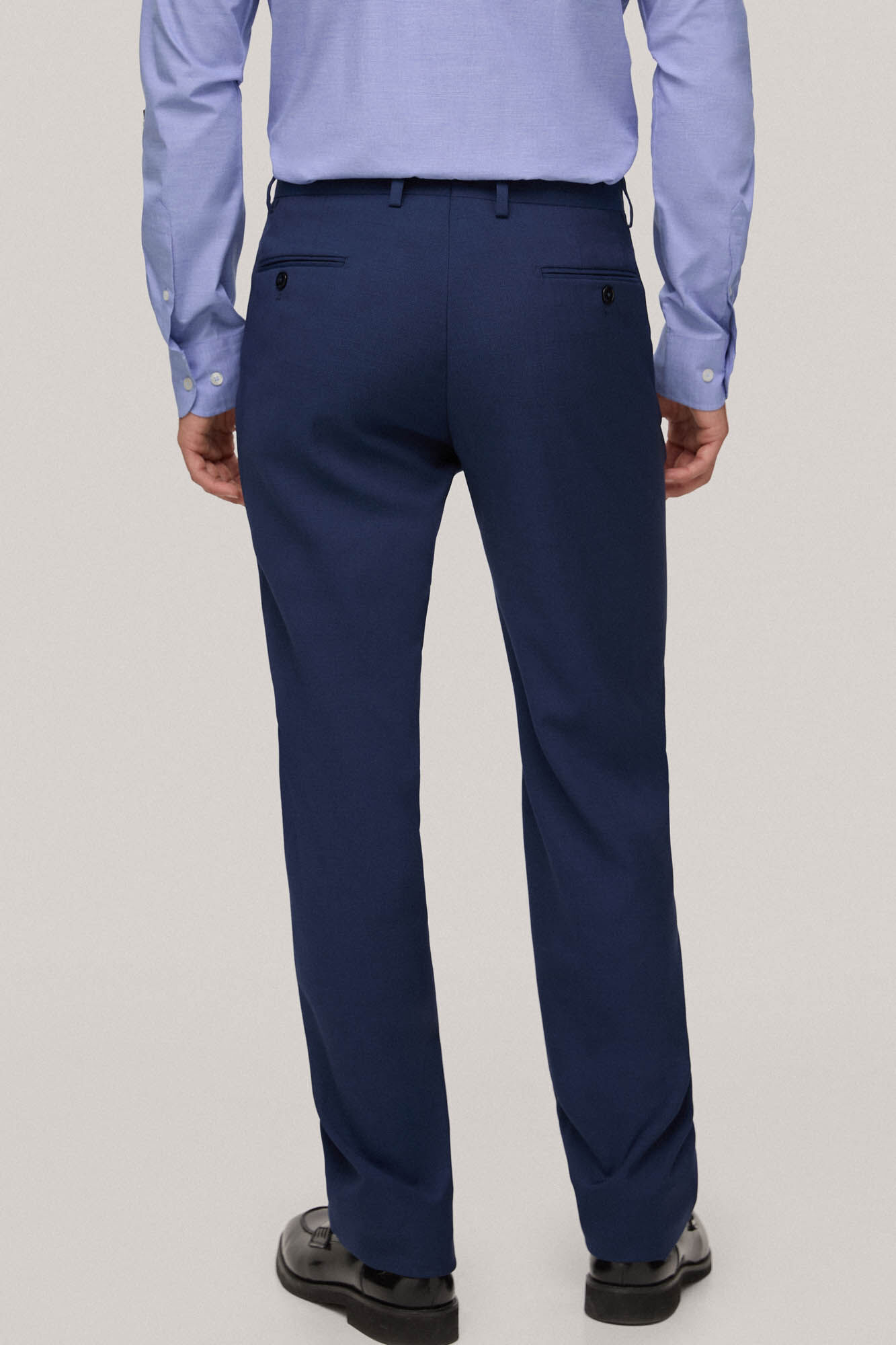 Pedro del Hierro Blue tailored fit suit trousers. Blue
