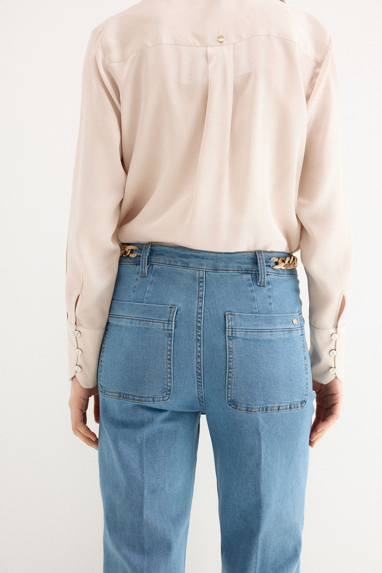Pedro del Hierro Cropped stove pipe jeans Blue