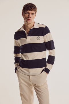 Pedro del Hierro Striped rugby shirt Blue