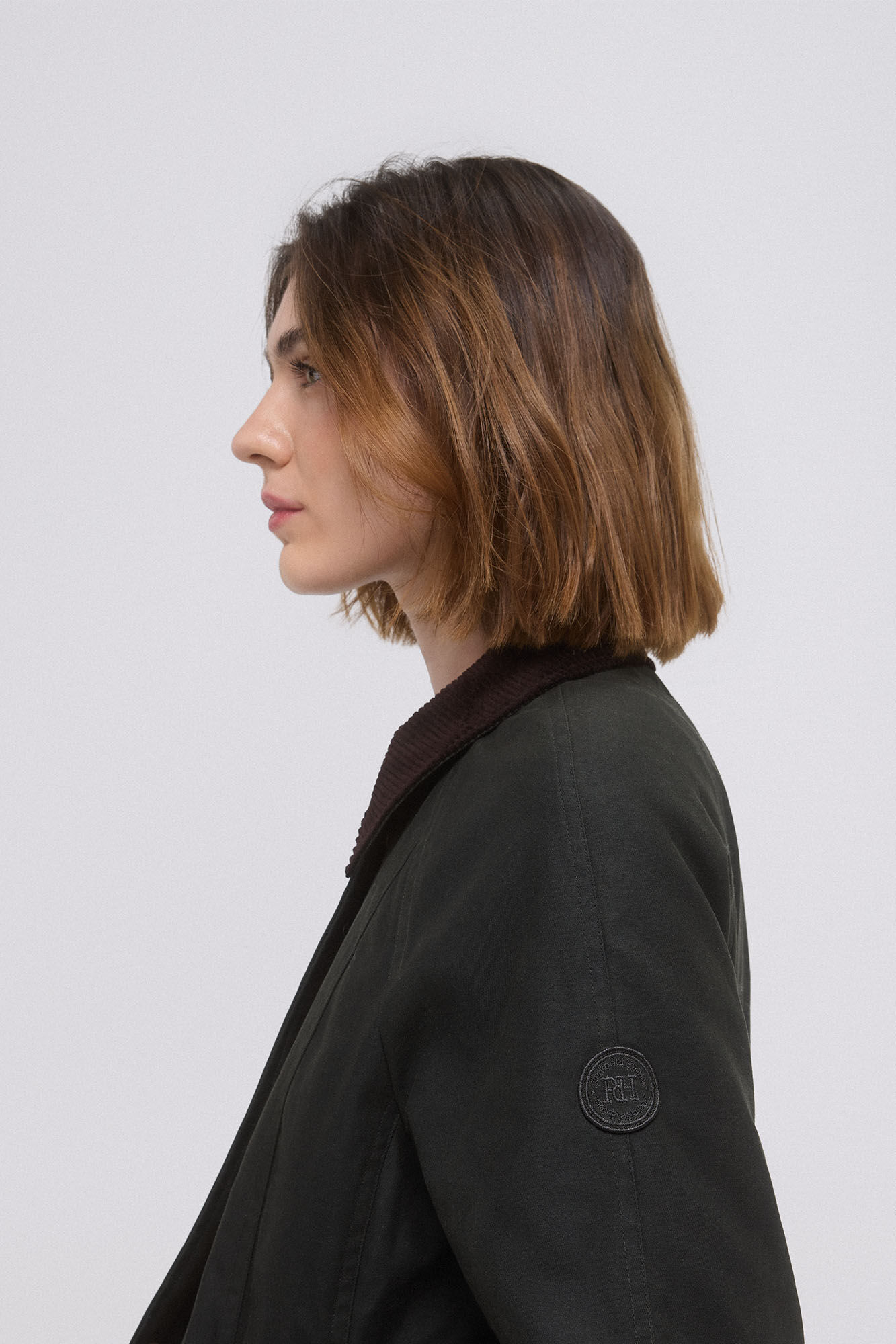 Pedro del Hierro Parka acolchada tejido encerado Marr&oacute;n