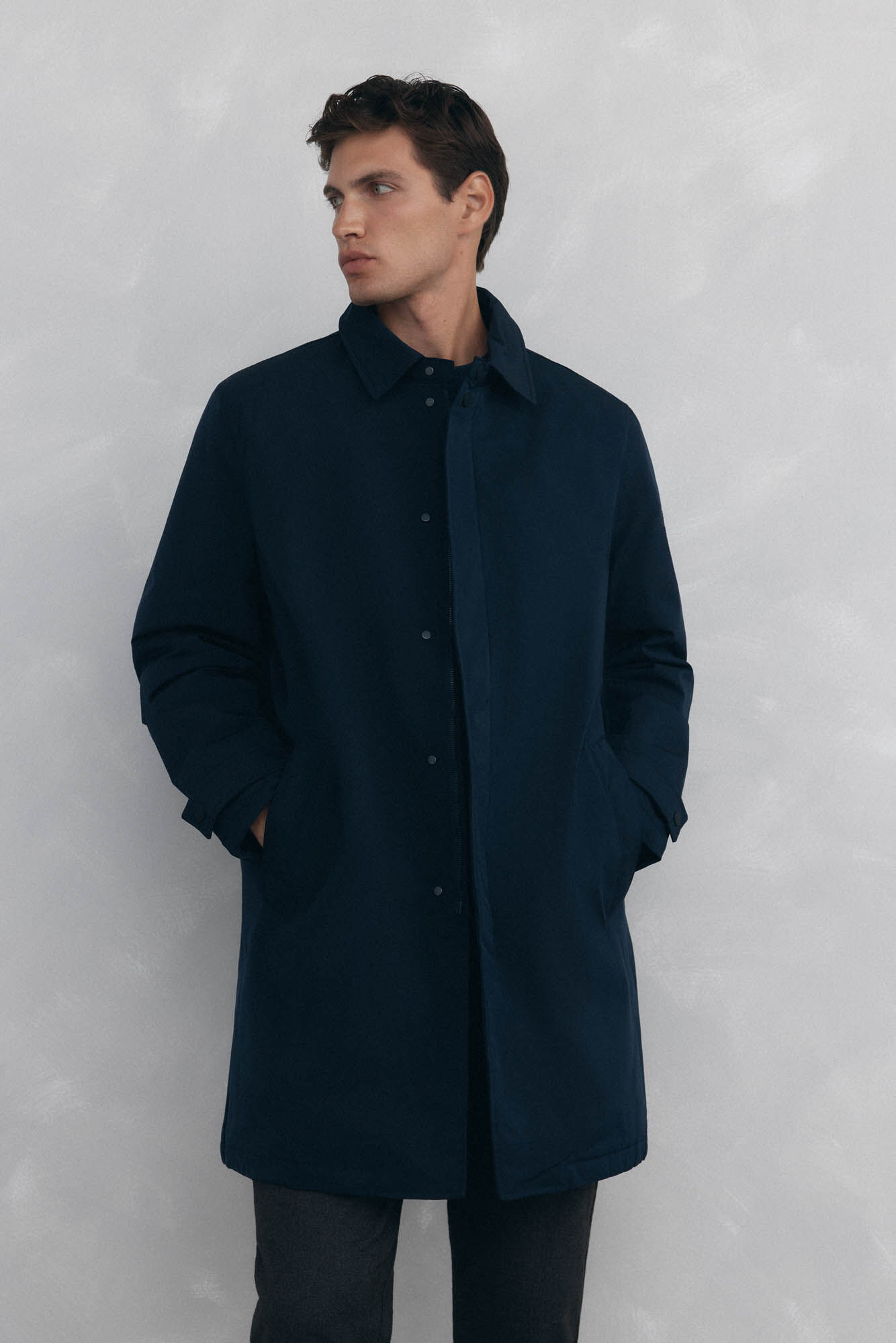 Pedro del Hierro removable lining coat Blue