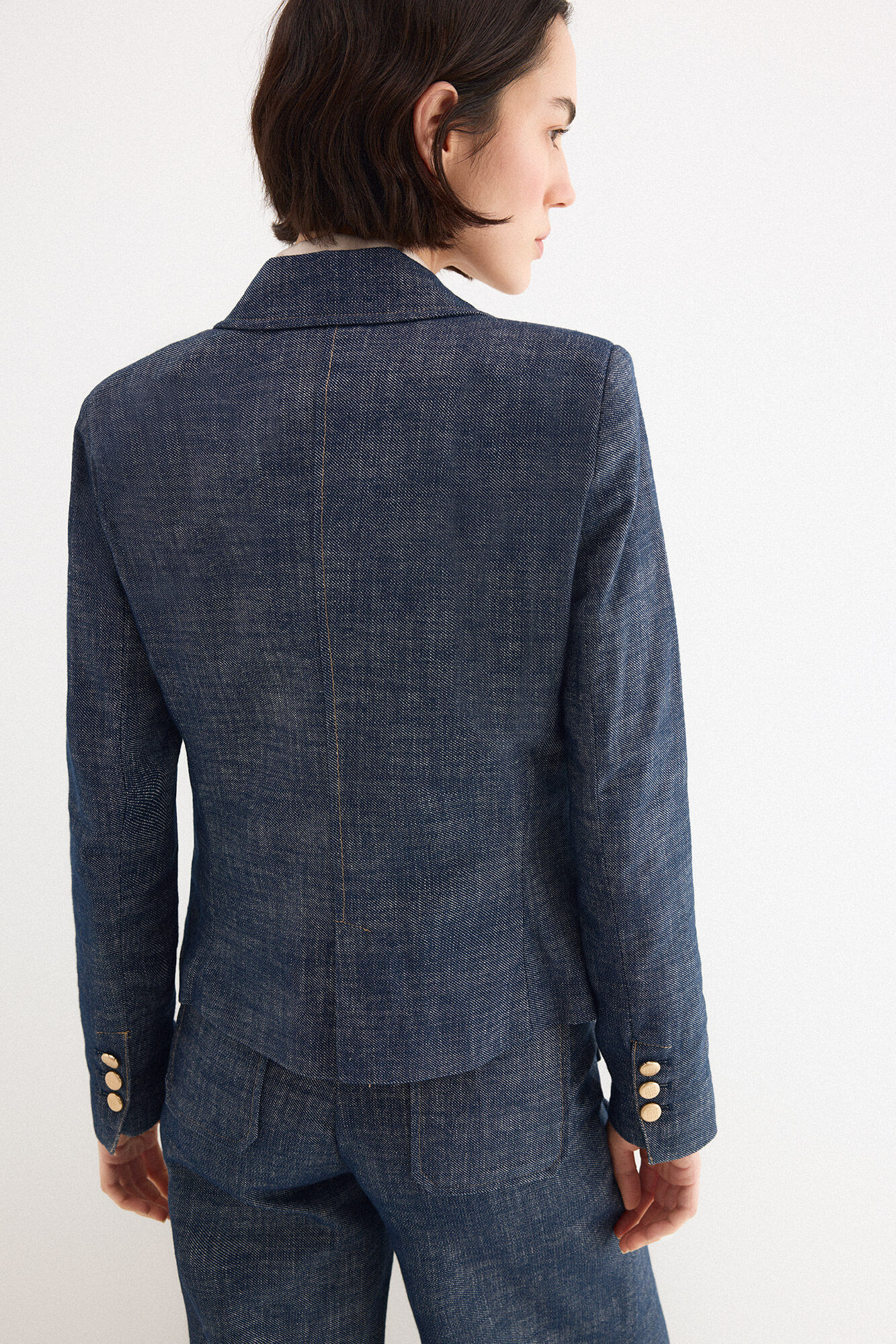 Pedro del Hierro Denim cropped blazer