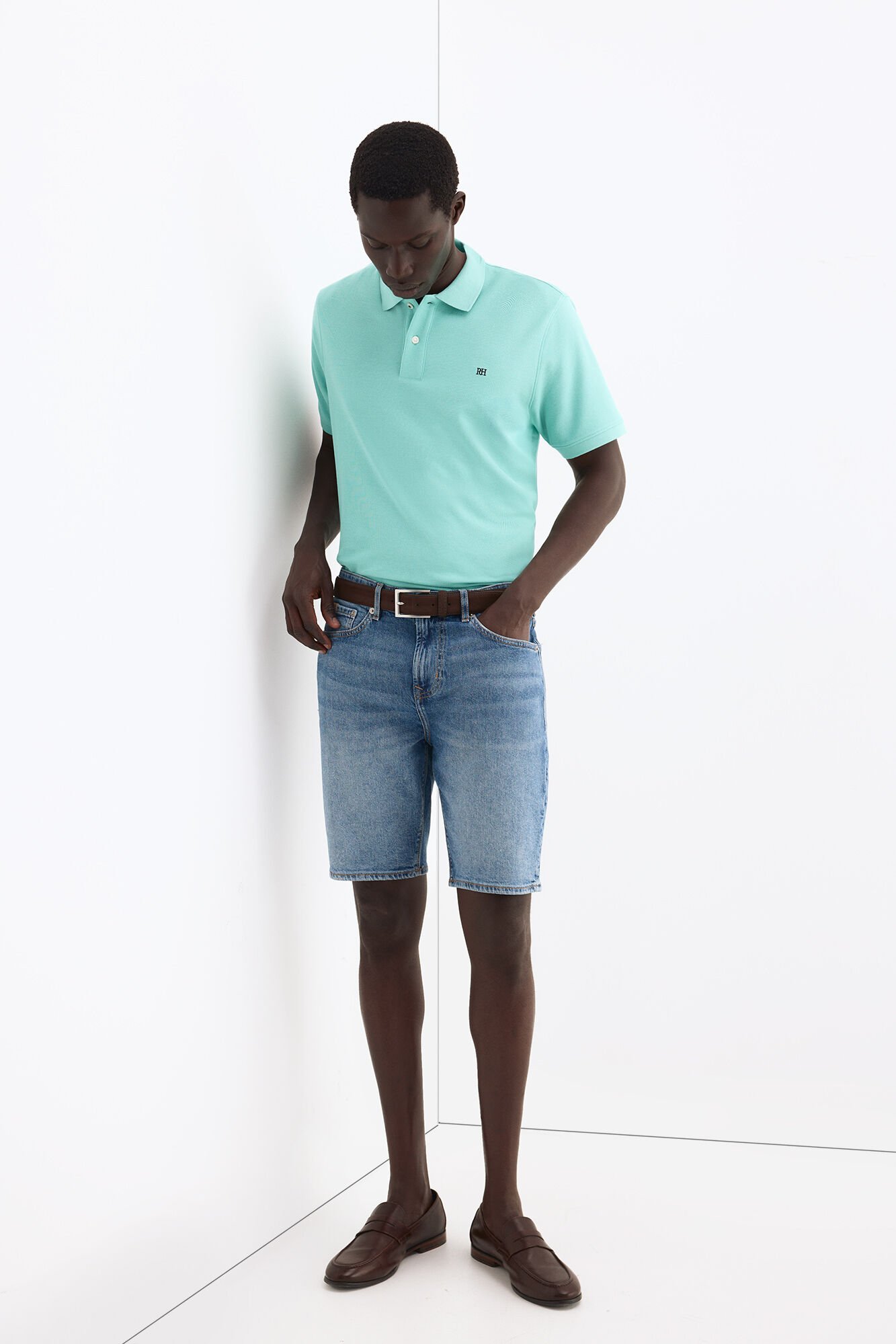 Pedro del Hierro Basic piqu&eacute; polo shirt Green