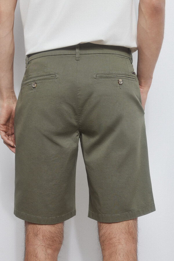 Pedro del Hierro Premium Flex chino-style Bermuda shorts  Green