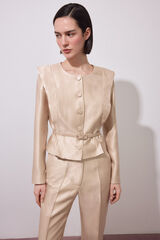 Pedro del Hierro Gold with belt blazer Yellow