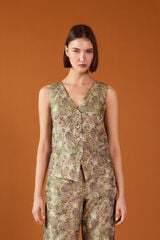 TFP by Tamara Falc&oacute; Jacquard gilet Green