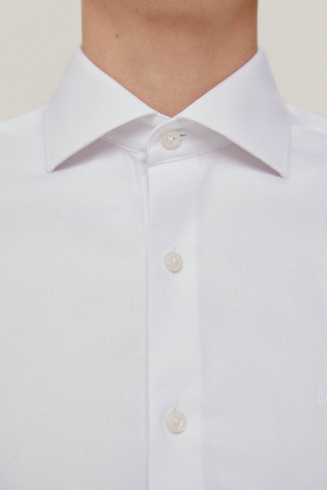 Pedro del Hierro Camisa vestir estructura lisa non iron + antimanchas Blanco