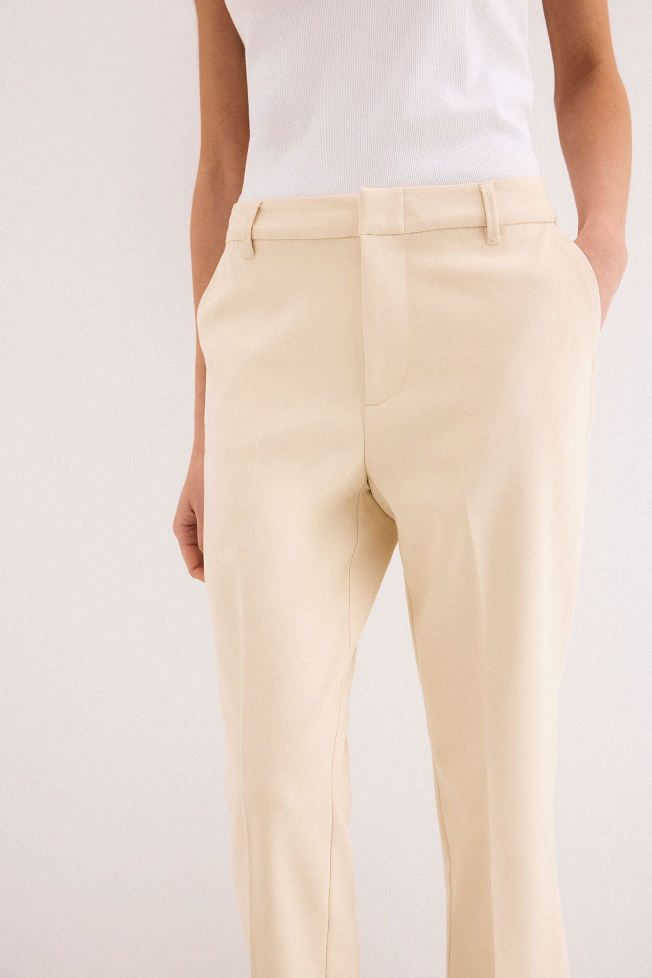 Pedro del Hierro Classic straight trousers Beige
