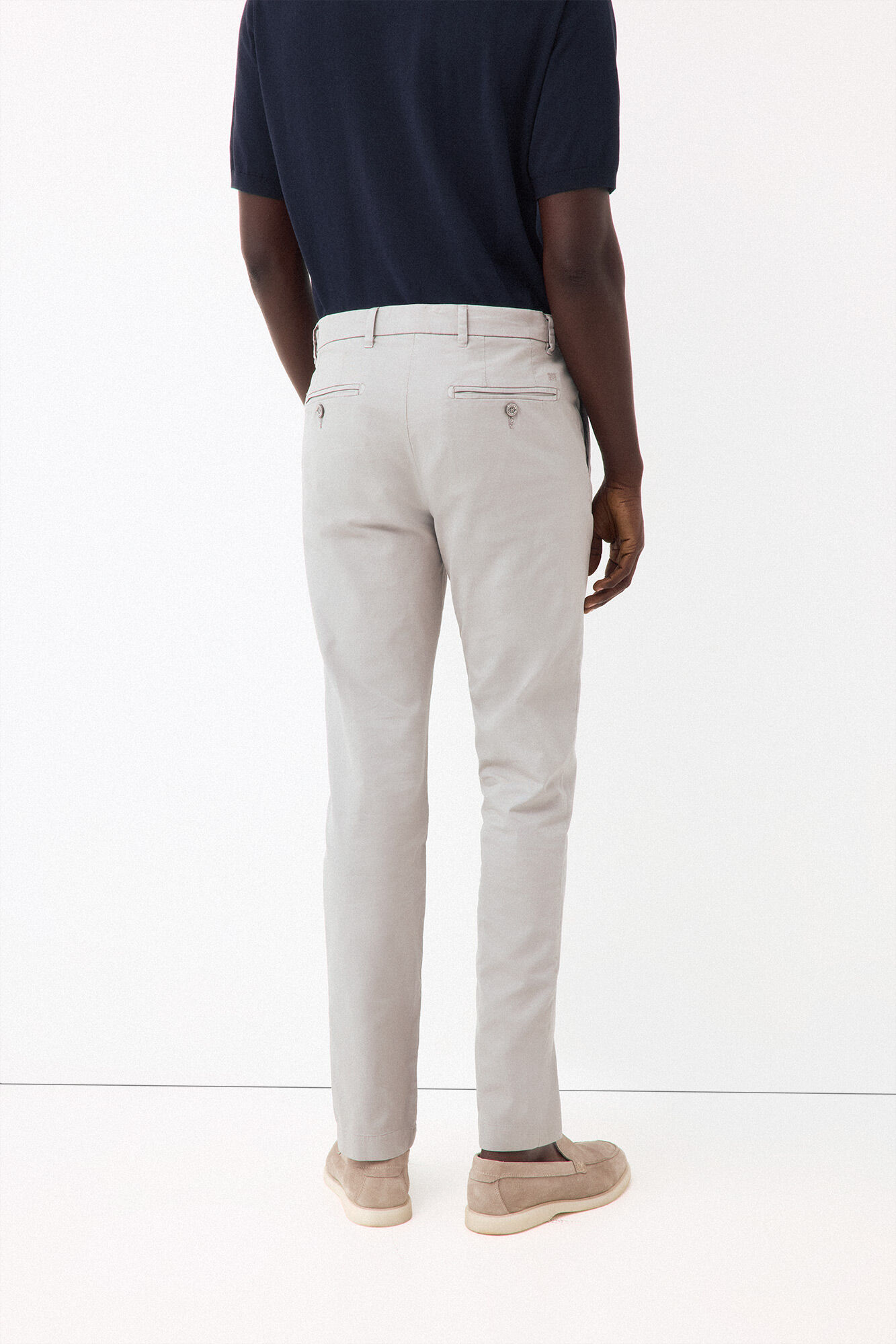 Pedro del Hierro Lightweight structure slim chinos Grey