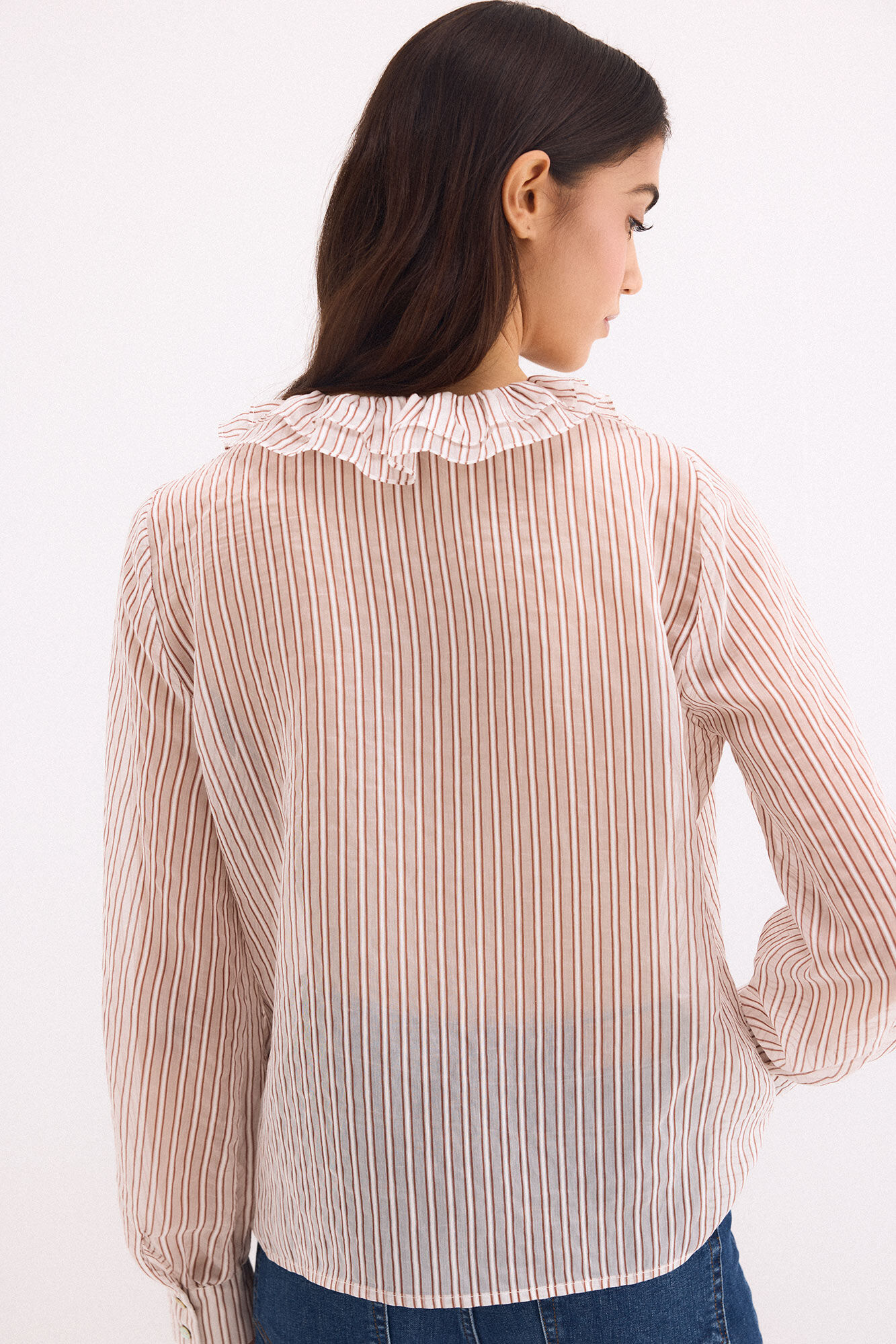 Pedro del Hierro Blusa ampla de riscas Rosa