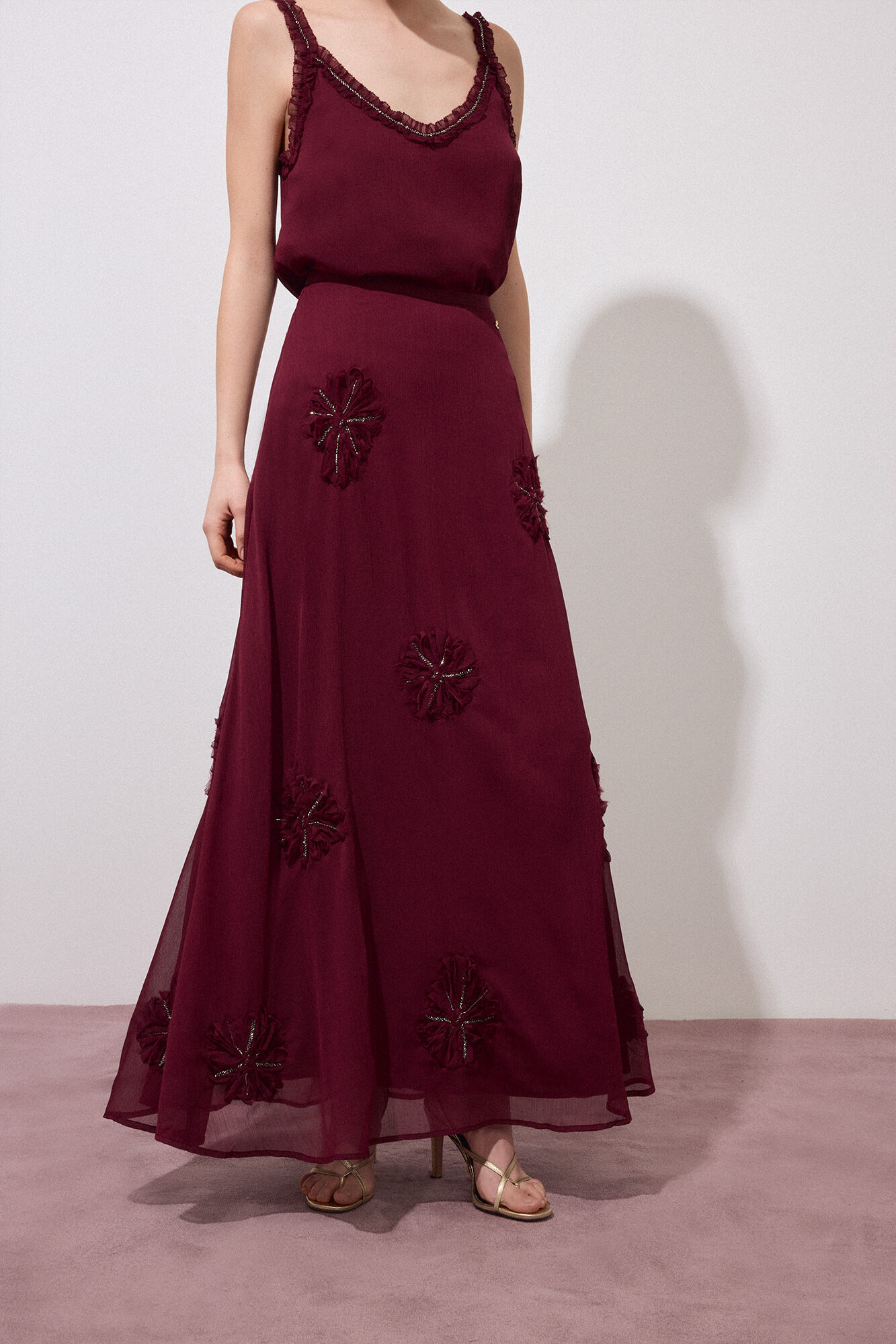 Pedro del Hierro Embroidered floral skirt