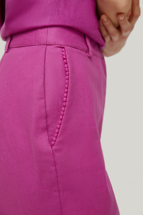 Pedro del Hierro Pantalon cullote fuscia Pink