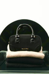 Pedro del Hierro Nylon crossbody bag with zippers Black