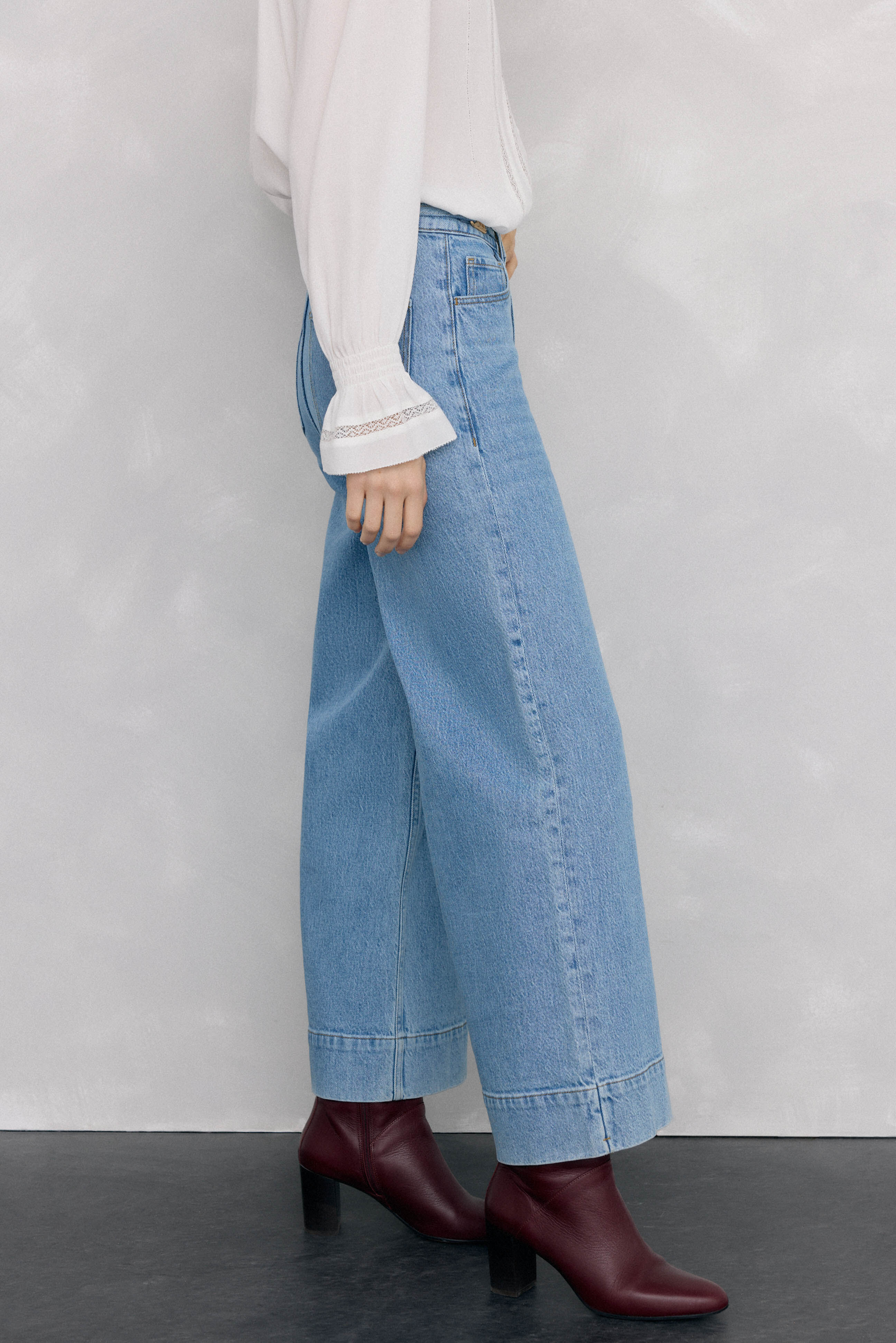 Pedro del Hierro Wide flare jeans Blue