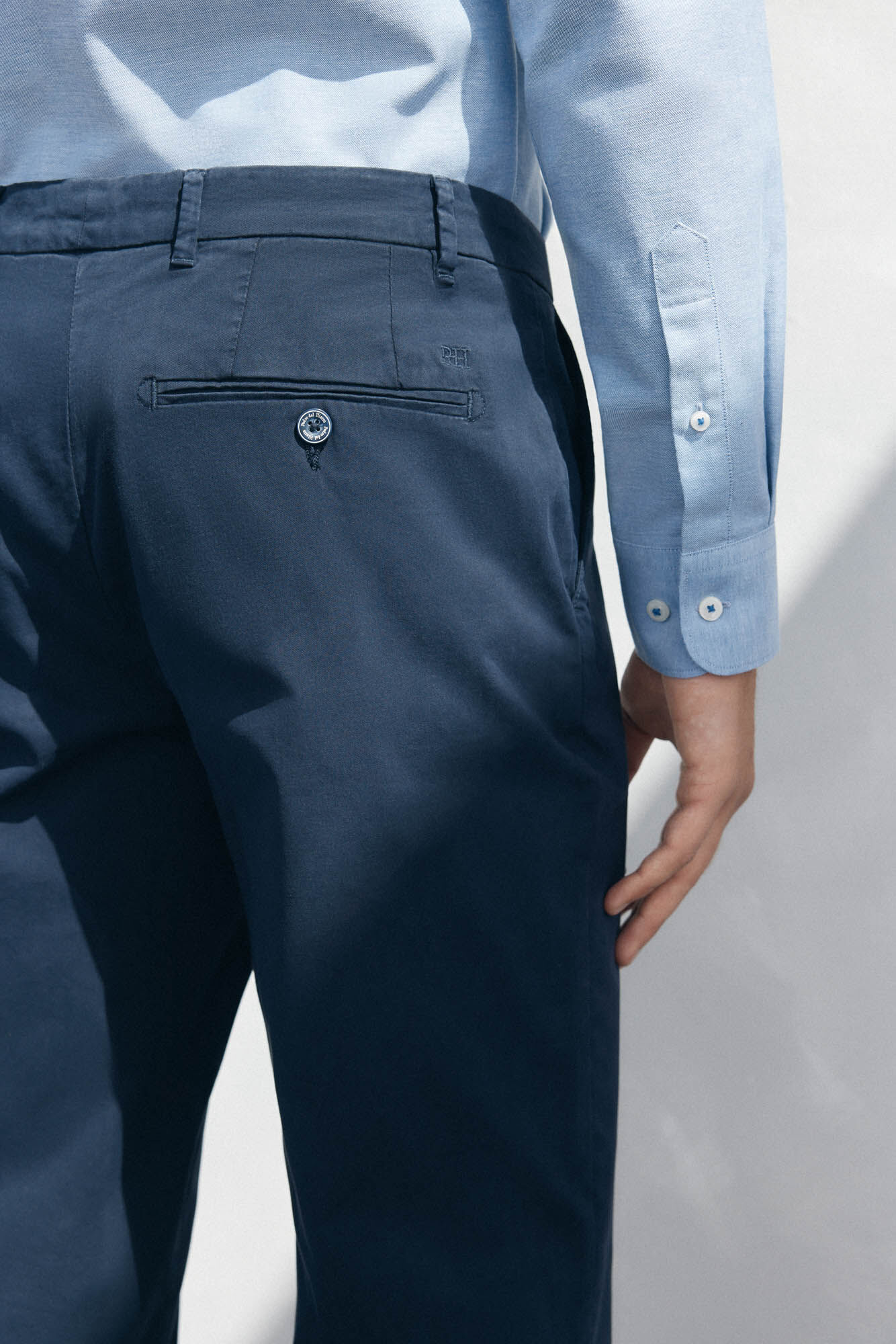 Pedro del Hierro Premium regular fit chinos pants Blue