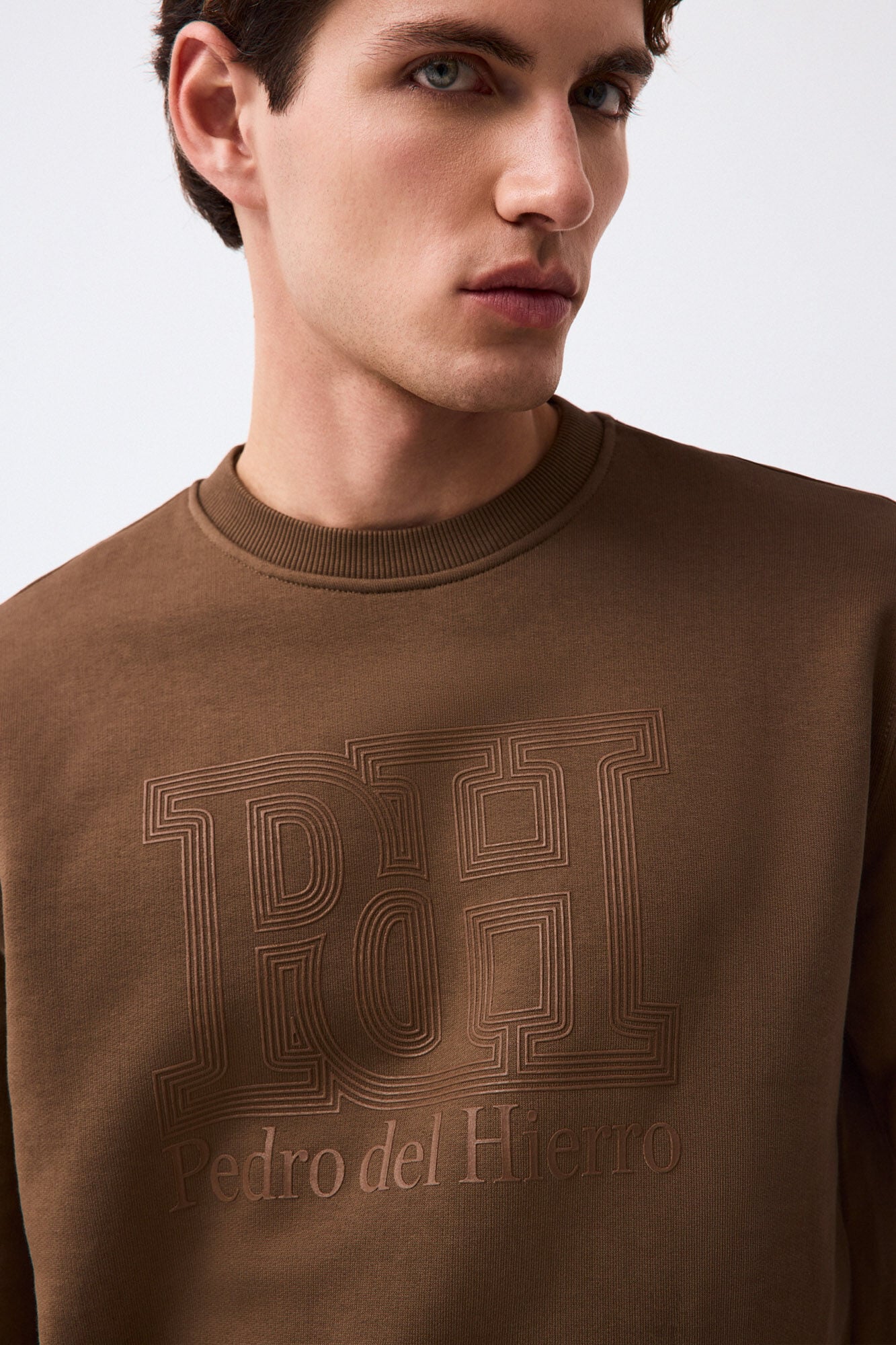 Pedro del Hierro Crew neck logo sweatshirt