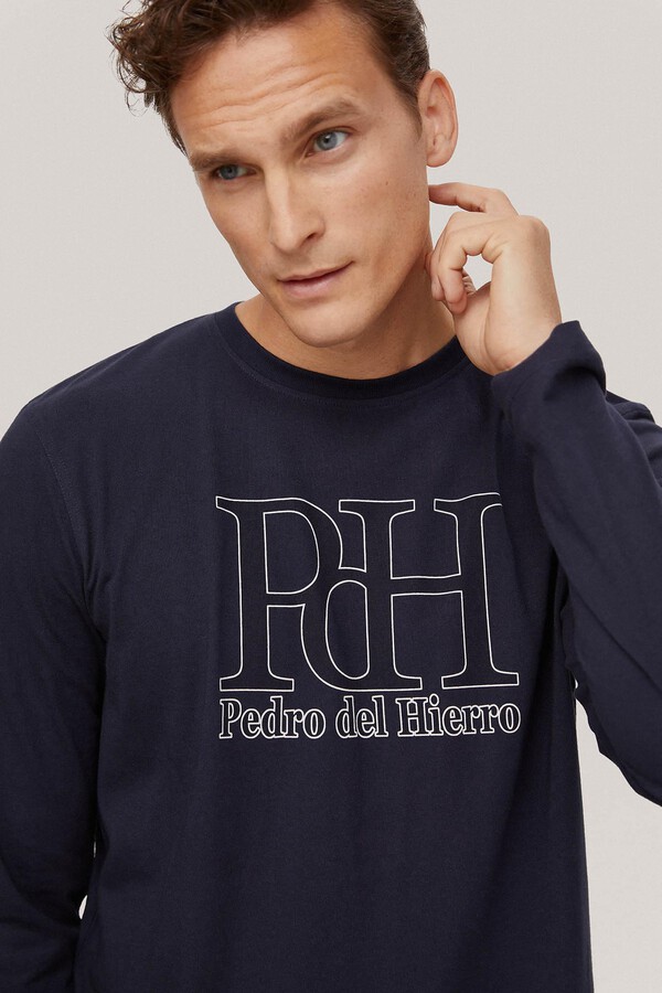 Pedro del Hierro Full jersey-knit pyjama set Blue