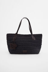 Pedro del Hierro Braided knit shopper bag Brown