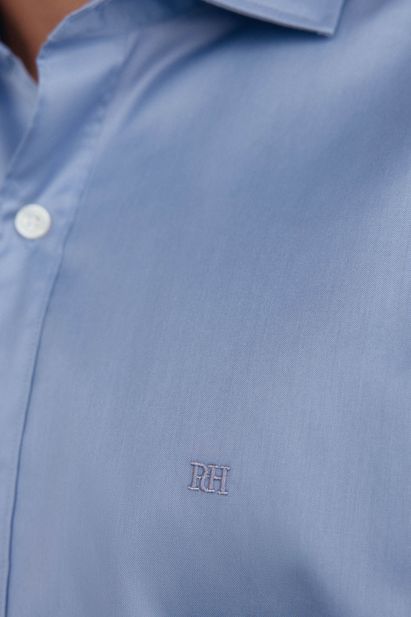 Pedro del Hierro Plain twill shirt, easy iron + anti-odor, slim fit Blue