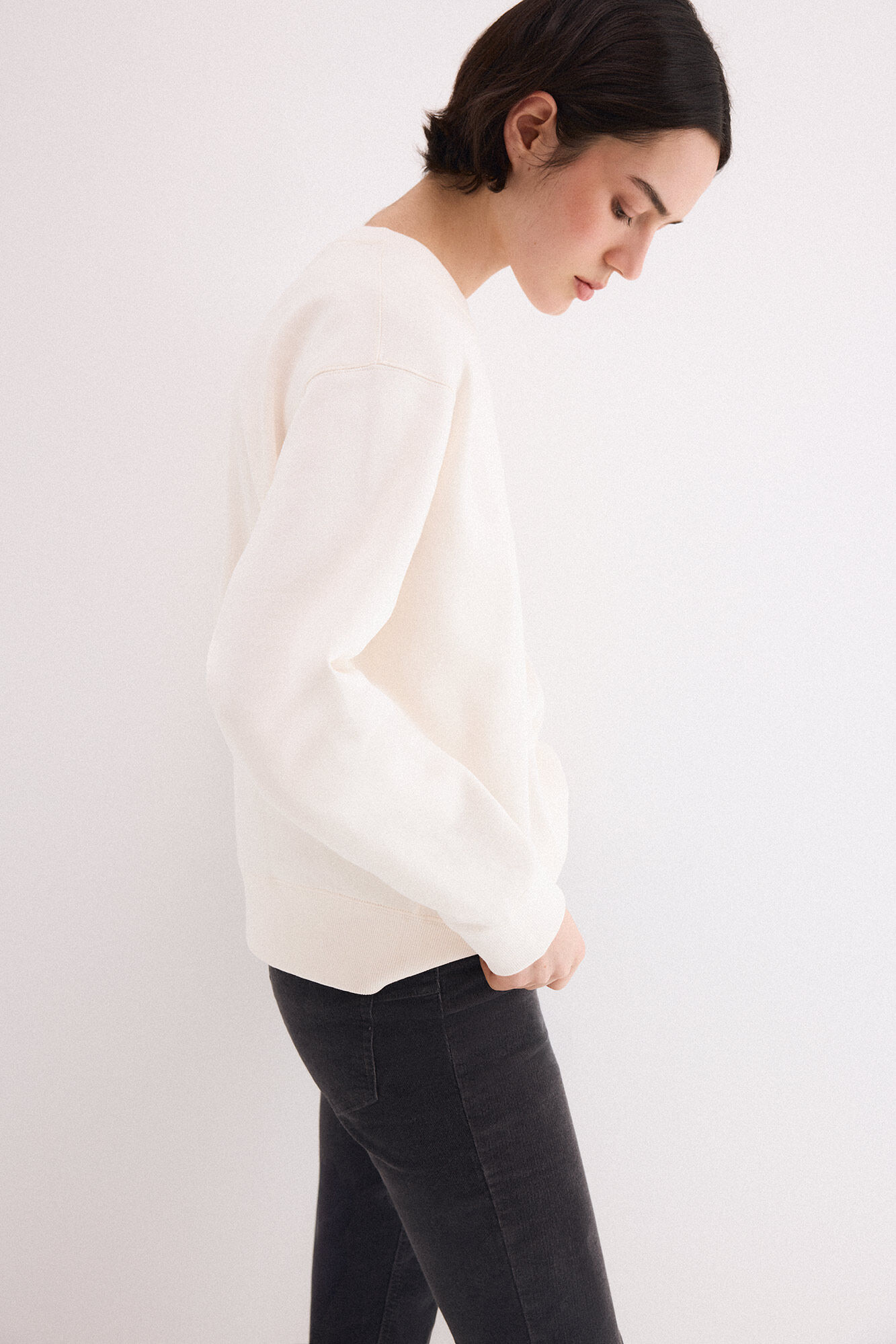 Pedro del Hierro Pedro del Hierro lurex sweatshirt Ecru