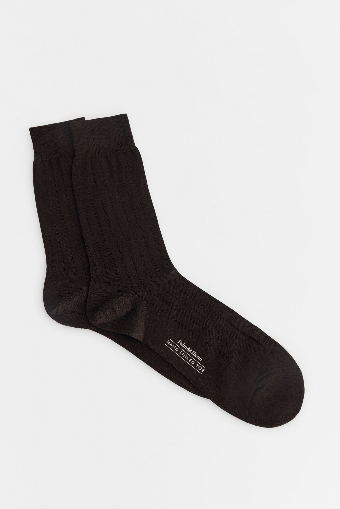 Pedro del Hierro Plain dress socks Brown