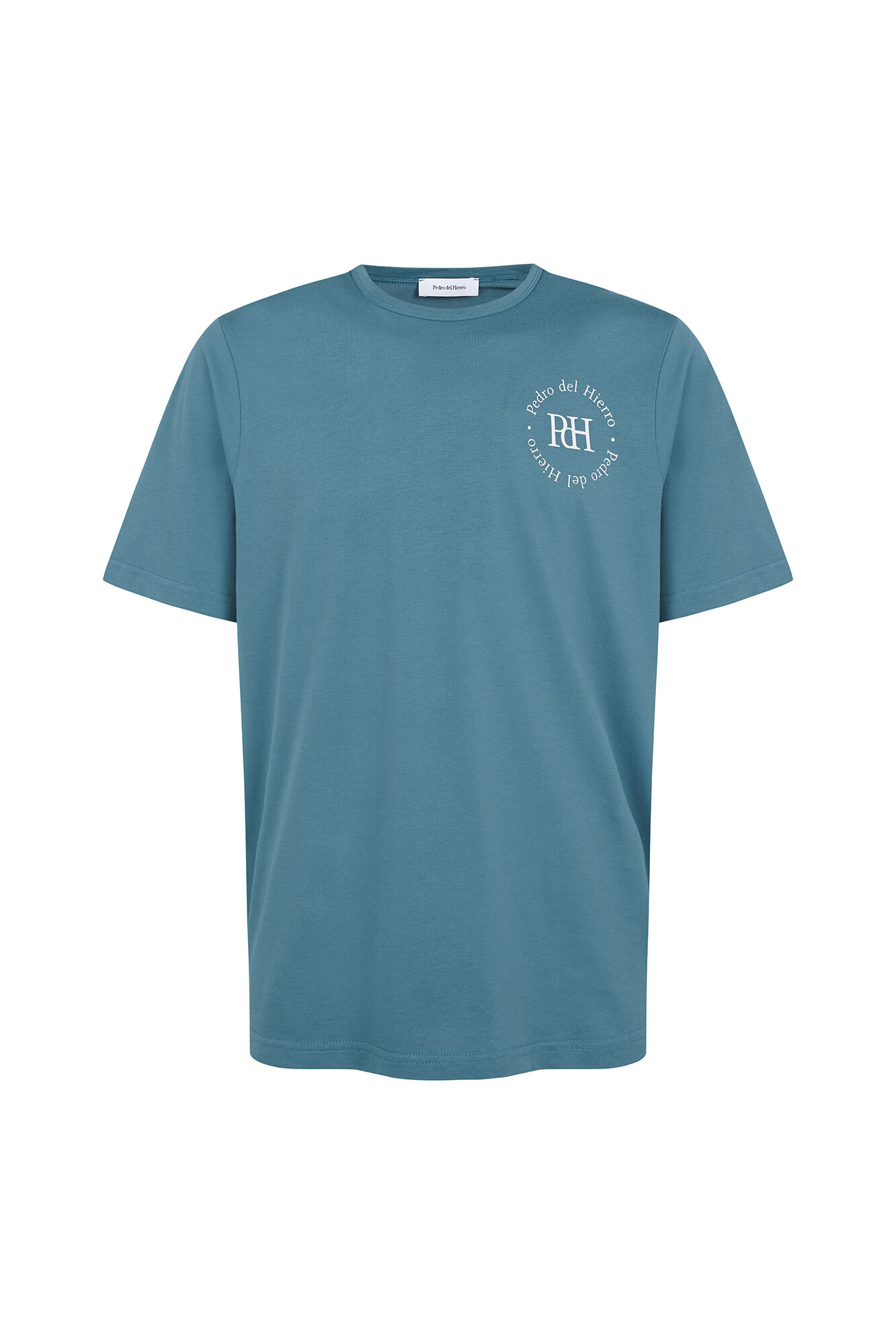Pedro del Hierro Printed logo T-shirt Turquoise